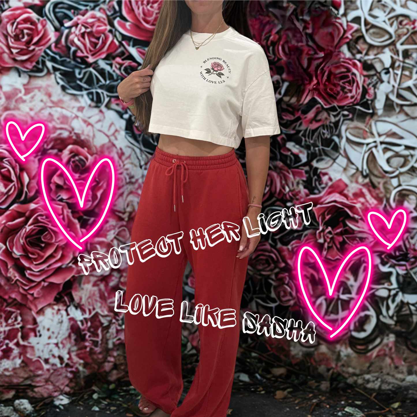 Love Like Sasha™ “Protect Her Light” Tee 🤍🌹