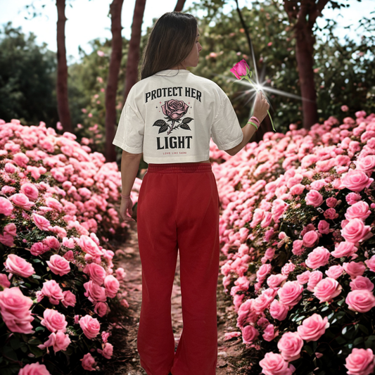 Love Like Sasha™ “Protect Her Light” Tee 🤍🌹