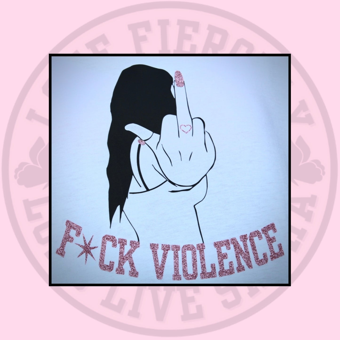 F*ck Violence Boxy Cropped Shirt