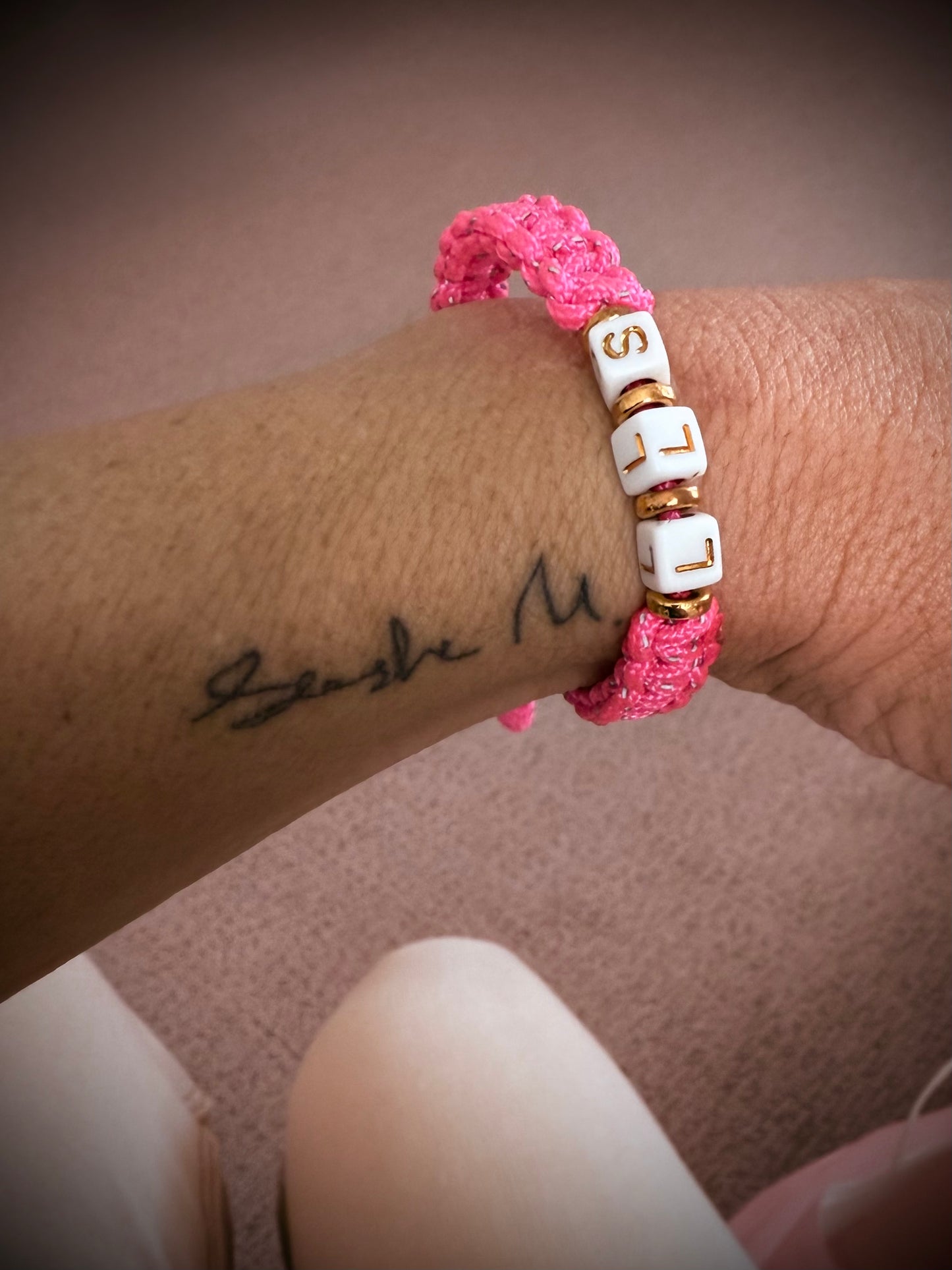 LLS Pink Cord Bracelet